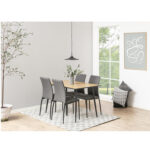 Söögilaud WILMA 120x80xH75cm, tamm, lauaplaat: melamiin, jalad: metall Söögilauad ACTONA