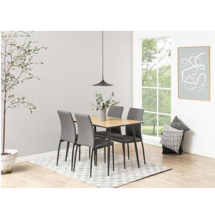 Söögilaud WILMA 120x80xH75cm, tamm, lauaplaat: melamiin, jalad: metall Söögilauad ACTONA