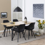 Söögilaud CENNY 160x90xH75cm, tamm, materjal: melamiin, jalad: pulbervärvitud Söögilauad ACTONA