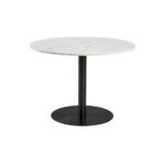 Söögilaud CORBY D105xH75cm, valge marmor/must Söögilauad ACTONA