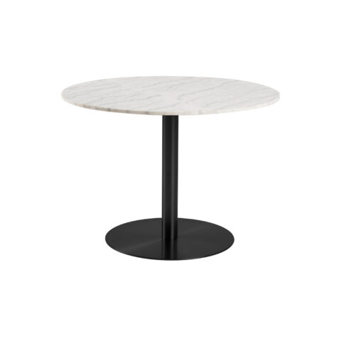 Söögilaud CORBY D105xH75cm, valge marmor/must Söögilauad ACTONA