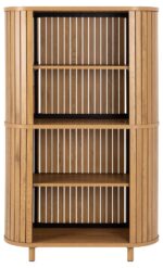 Riiul COLIMA 100x40xH160cm, naturaalne, MDF, teras Elutoamööbel Kapid