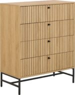 Kummut ALBANY 80,6x40xH100,1cm, naturaalne Elutoamööbel