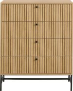 Kummut ALBANY 80,6x40xH100,1cm, naturaalne Elutoamööbel