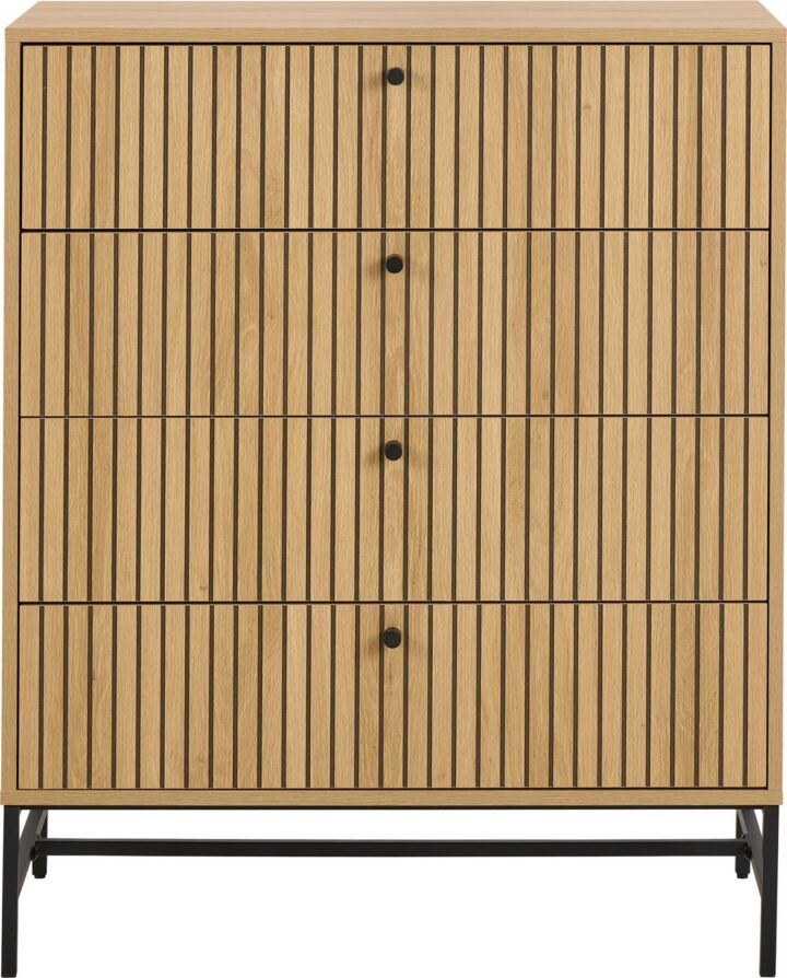 Kummut ALBANY 80,6x40xH100,1cm, naturaalne Elutoamööbel
