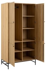 Kapp ALBANY 99x60xH200cm, naturaalne Kapid, kummutid ja riiulid