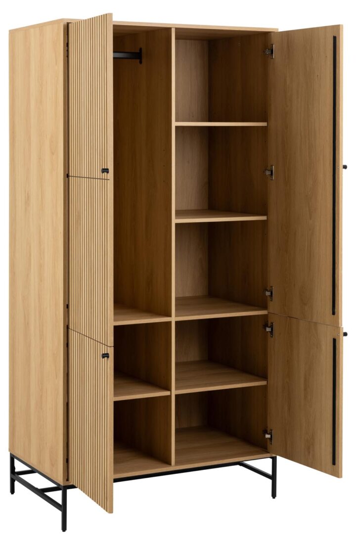 Kapp ALBANY 99x60xH200cm, naturaalne Kapid, kummutid ja riiulid