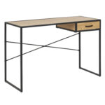 Kirjutuslaud SEAFORD 110x45xH75cm, tamm/must, mööbliplaat, metall Kirjutuslauad ACTONA
