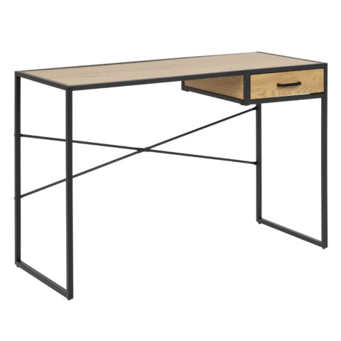 Kirjutuslaud SEAFORD 110x45xH75cm, tamm/must, mööbliplaat, metall Kirjutuslauad ACTONA