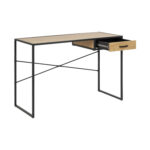 Kirjutuslaud SEAFORD 110x45xH75cm, tamm/must, mööbliplaat, metall Kirjutuslauad ACTONA