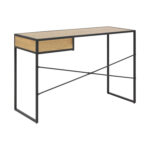 Kirjutuslaud SEAFORD 110x45xH75cm, tamm/must, mööbliplaat, metall Kirjutuslauad ACTONA