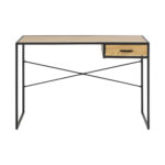 Kirjutuslaud SEAFORD 110x45xH75cm, tamm/must, mööbliplaat, metall Kirjutuslauad ACTONA