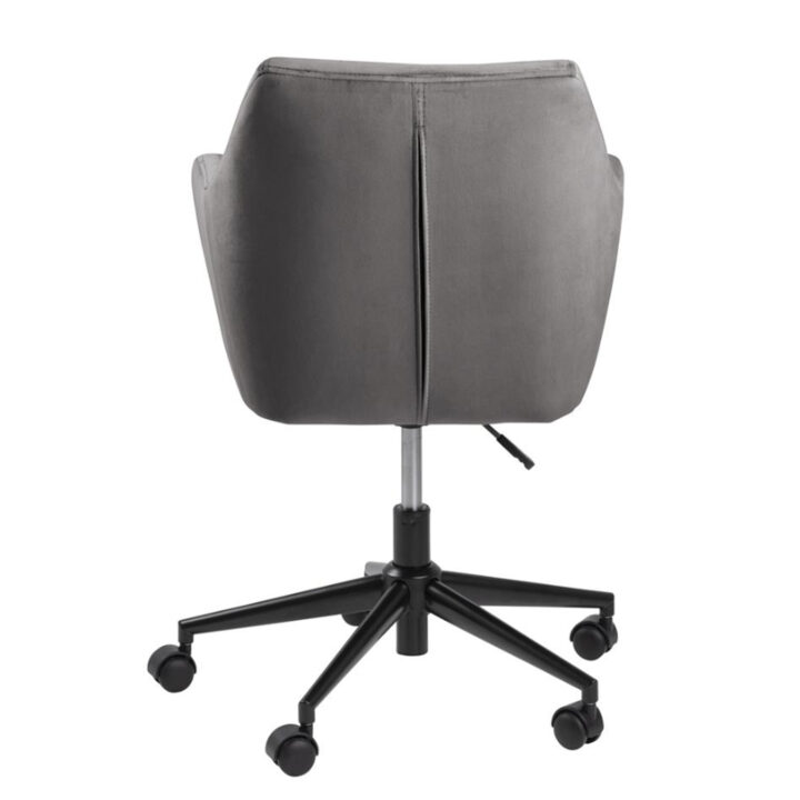 Töötool NORA 58x58xH91cm, tumehall, sametkangas, metall Arvutitoolid ja töötoolid ACTONA