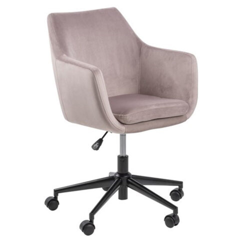 Töötool NORA 58x58xH91cm, vanaroosa, sametkangas, metall Arvutitoolid ja töötoolid ACTONA