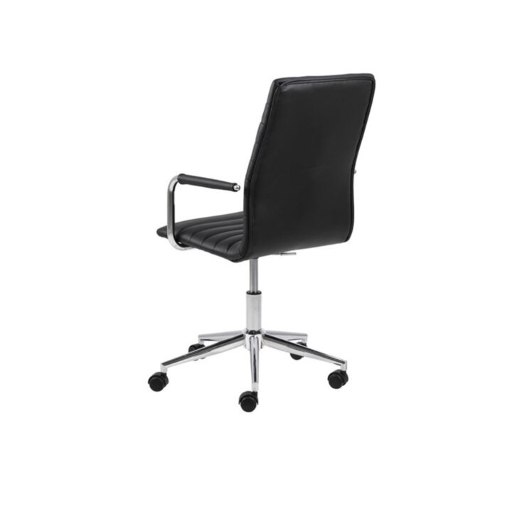 Töötool WINSLOW 45x58xH103cm, must nahk/kroom Arvutitoolid ja töötoolid ACTONA