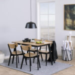 Söögilaud ROXBY 120x80xH76cm, tamm/must Söögilauad ACTONA