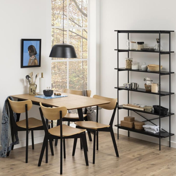Söögilaud ROXBY 120x80xH76cm, tamm/must Söögilauad ACTONA