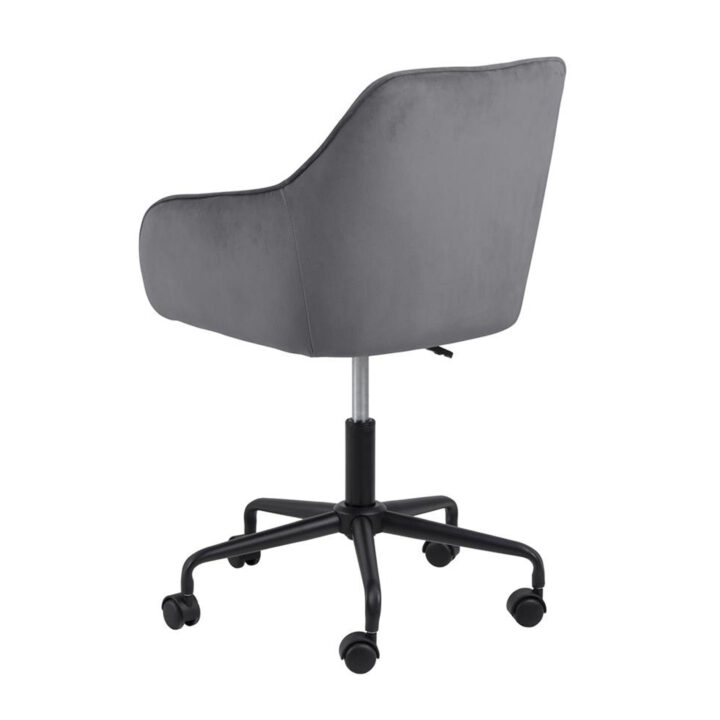 Töötool BROOKE 59x59xH89cm, tumehall samet, 100% polüester, jalg: must metall Arvutitoolid ja töötoolid ACTONA