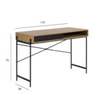 Kirjutuslaud ANGUS 110x50xH75cm, tamm, melamiin, metall Kirjutuslauad ACTONA