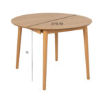 Söögilaud MONTREUX D115/154xH75cm, naturaalne Söögilauad