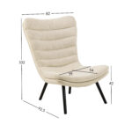 Tugitool GRAFTON beež, 82×92,5xH102cm Elutoamööbel ACTONA