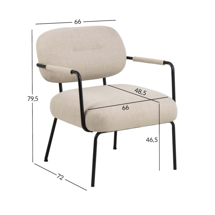Tool DILLON beež, 66x72xH79,5cm Elutoamööbel ACTONA