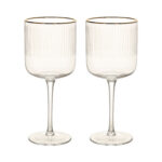 Veinipokaalid GOLD RIM 2tk H19,7cm, 400ml Klaasid, pokaalid