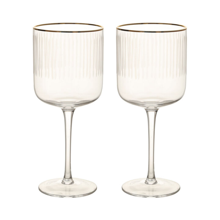 Veinipokaalid GOLD RIM 2tk H19,7cm, 400ml Klaasid, pokaalid