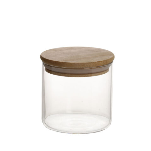 Klaaspurk JARA D8,3xH8cm 390ml  bambusest kaanega Lauanõud