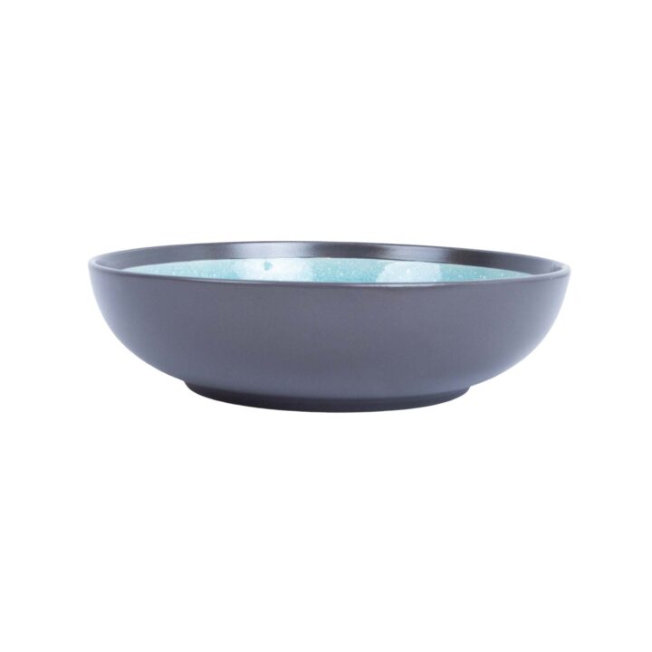 Taldrik RITA D19xH5cm, must/türkiis Lauanõud