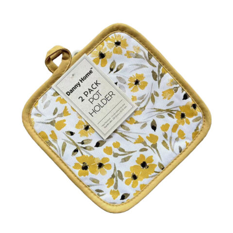 Pajalapid AIMAI 2tk 20x20cm, kollane lill Muud tekstiiltooted