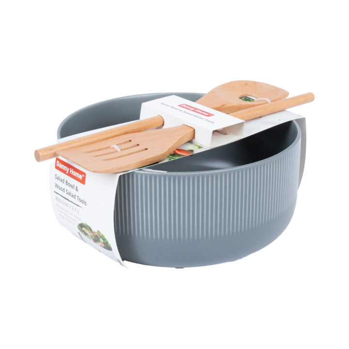Kauss POLO D22,5xH10cm 2,7L, 2-puidust lusikat, mix Lauanõud