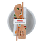 Kauss POLO D22,5xH10cm 2,7L, 2-puidust lusikat, mix Lauanõud