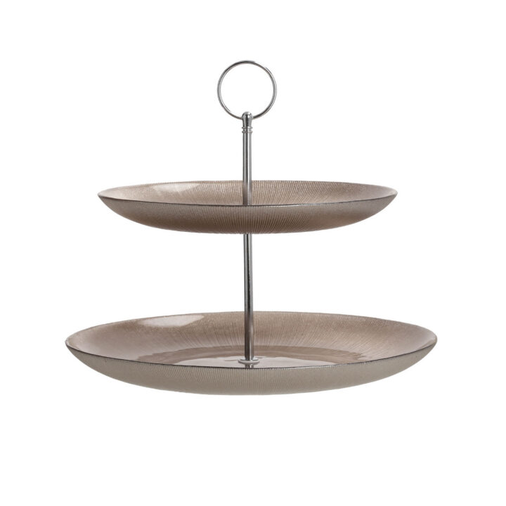 Korrusvaagen CAKE PLATE 2-ne D28cm, klaas Lauanõud