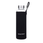 Joogipudel GLASS H22,5cm 550ml klaasist, must ümbris Lauanõud