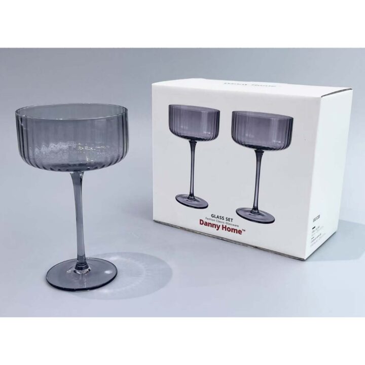 Veinipokaalid DOLCE 2tk H17cm, hall Klaasid, pokaalid