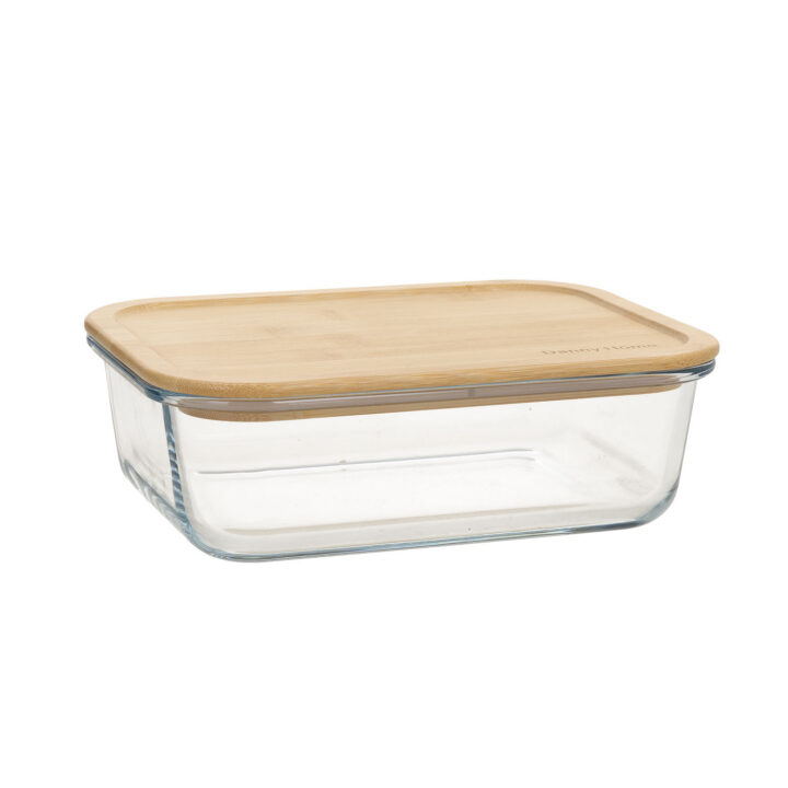 Kauss BOXY 22×16,4xH6,7cm 1500ml, klaas, bambus Lauanõud