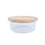 Kauss BOXY D15xH6cm 620ml, klaas, bambusest kaanega Lauanõud