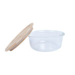 Kauss BOXY D15xH6cm 620ml, klaas, bambusest kaanega Lauanõud