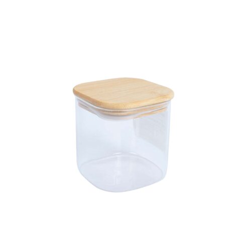 Klaaspurk JAR 10x10xH10cm 800ml bambusest kaanega Lauanõud