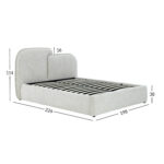 Voodi EMBRACE madratsiga HARMONY DUO 160x200cm, valge Magamistuba
