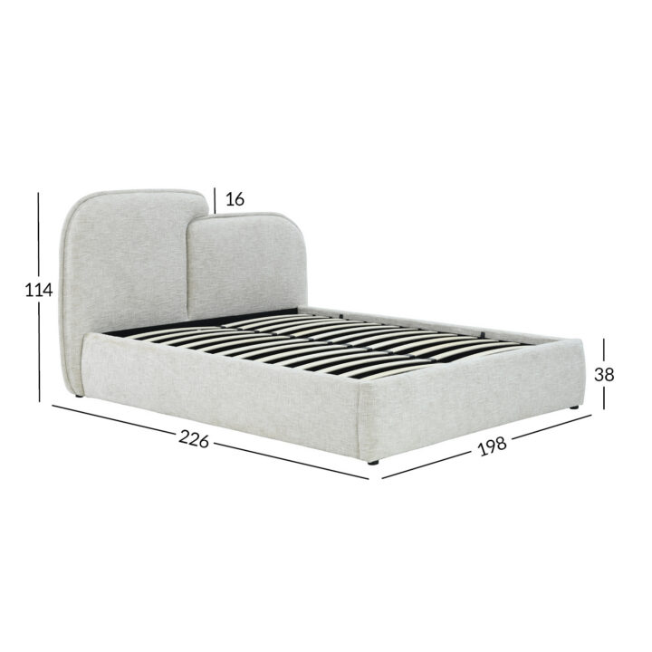 Voodi EMBRACE madratsiga HARMONY DUO 160x200cm, valge Magamistuba