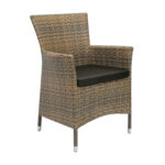 Aiamööblikomplekt WICKER laud ja 4 tooli, cappuccino Mix&Match cappuccino G01-100 Söögilaua komplektid