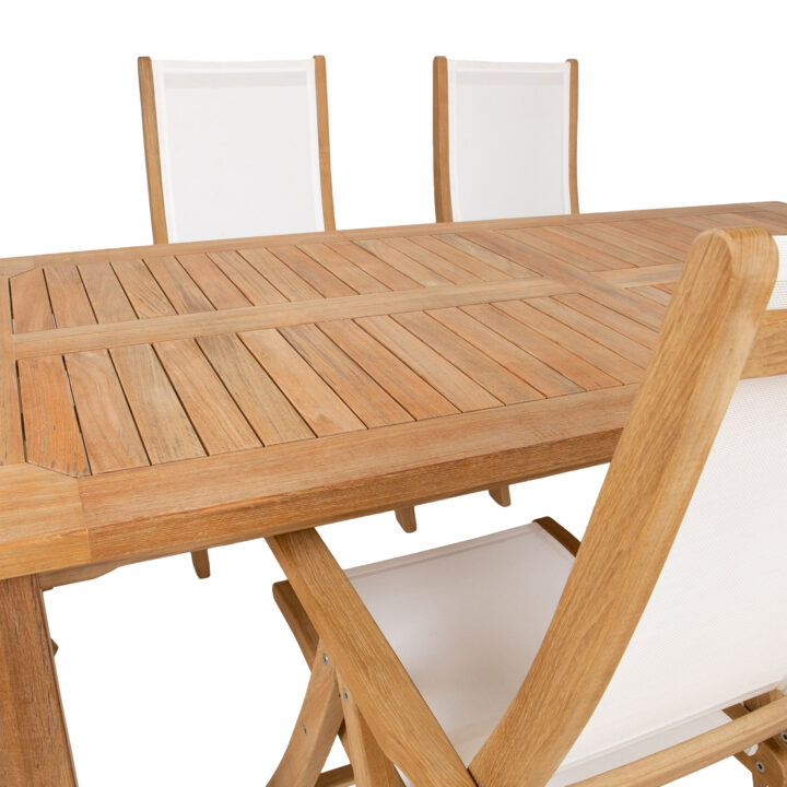 Söögilauakomplekt BALI 6-tooliga, valge Söögilaua komplektid Garden