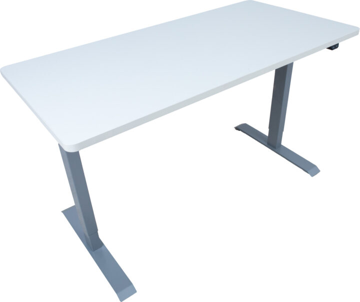 Töölaud ERGO 1-mootoriga 140x70xH71-121cm, valge, melamiinplaat Kirjutuslauad ERGO