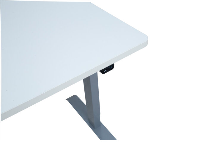 Töölaud ERGO 1-mootoriga 140x70xH71-121cm, valge, melamiinplaat Kirjutuslauad ERGO
