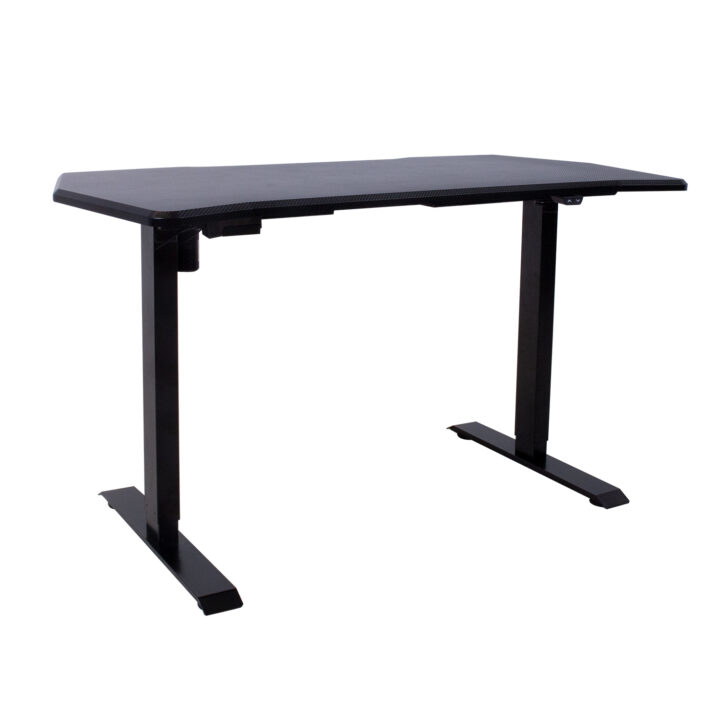 Mängurilaud GAMER 1-mootoriga 140x70xH71-121cm, must Kontorimööbel O02-100 Reguleeritavad töölauad