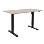 Töölaud ERGO 1-mootoriga 140x70xH71-121cm, vaher/must Kirjutuslauad ERGO