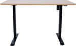 Töölaud ERGO 1-mootoriga 140x70xH71-121cm, vaher/must Kirjutuslauad ERGO