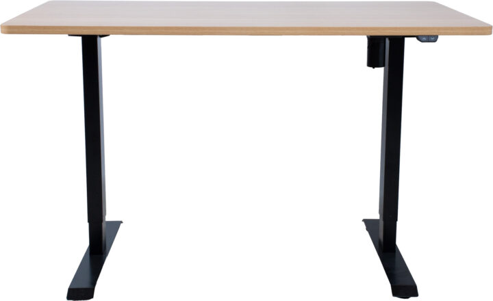 Töölaud ERGO 1-mootoriga 140x70xH71-121cm, vaher/must Kirjutuslauad ERGO
